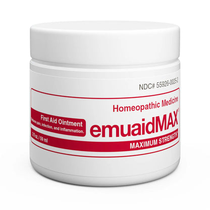 emuaid EMUAIDMAX Ointment for Itchy Skin, Maximum Strength Treatment for Athlete's Foot, Psoriasis, Jock Itch, Rash, Eczema, Cold Sores, Blisters, and Yeast Infection 2oz