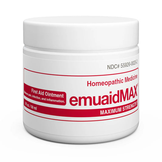 emuaid EMUAIDMAX Ointment for Itchy Skin, Maximum Strength Treatment for Athlete's Foot, Psoriasis, Jock Itch, Rash, Eczema, Cold Sores, Blisters, and Yeast Infection 2oz